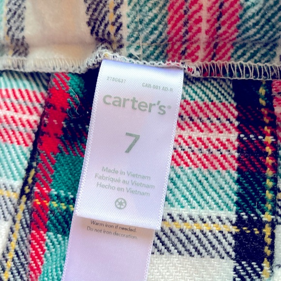 Carters Girls Tartan Plaid Pleated Skirt, back to school, fall, holiday, size 7 - Picture 2 of 5